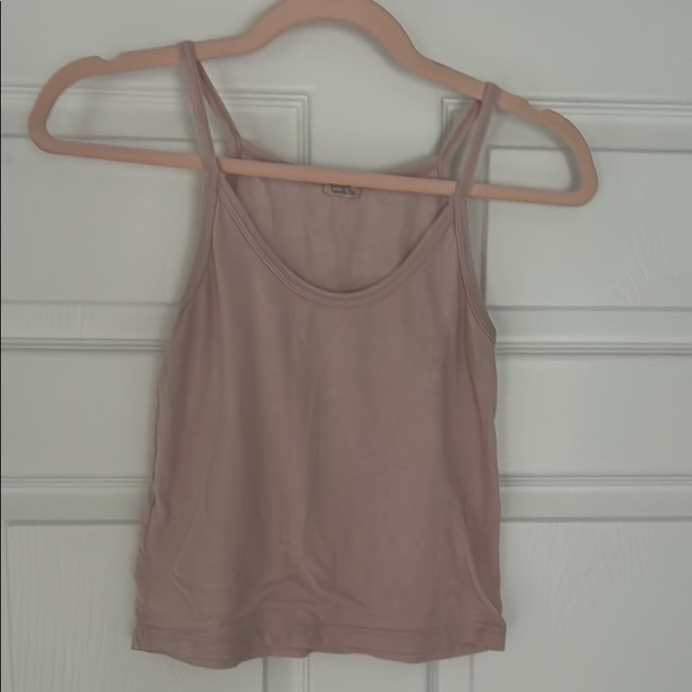 Brandy Melville Pink Fitted Crop Camisole